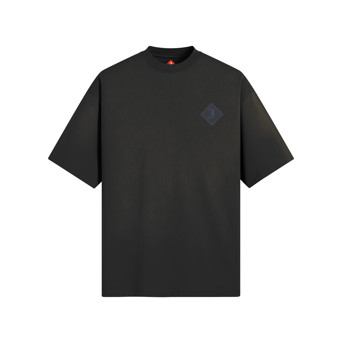Black (Sun Fade) Embroider T-Shirt