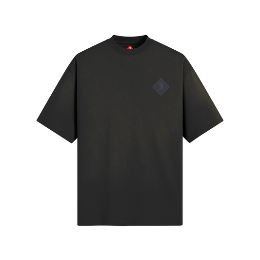 Black (Sun Fade) Embroider T-Shirt